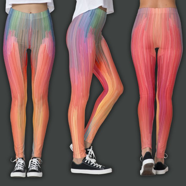 Legging Gradientes Abstratos | Chuva de Cores (Criador carregado)