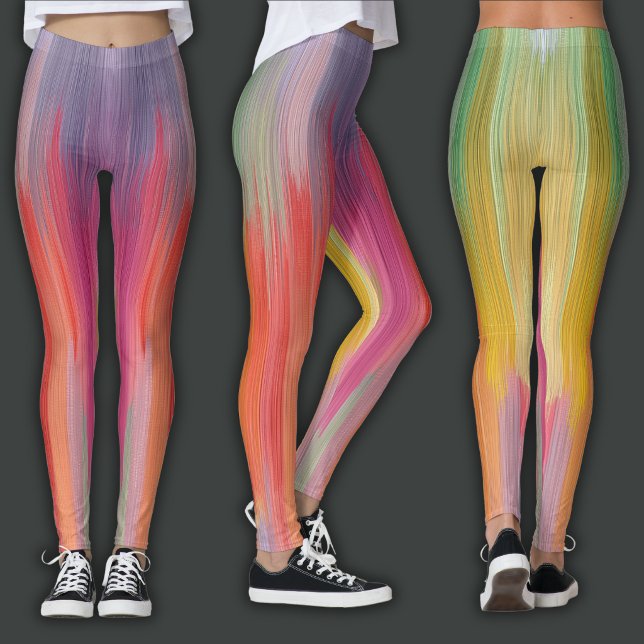 Legging Gradientes Abstratos | Chuva de Cores (Criador carregado)