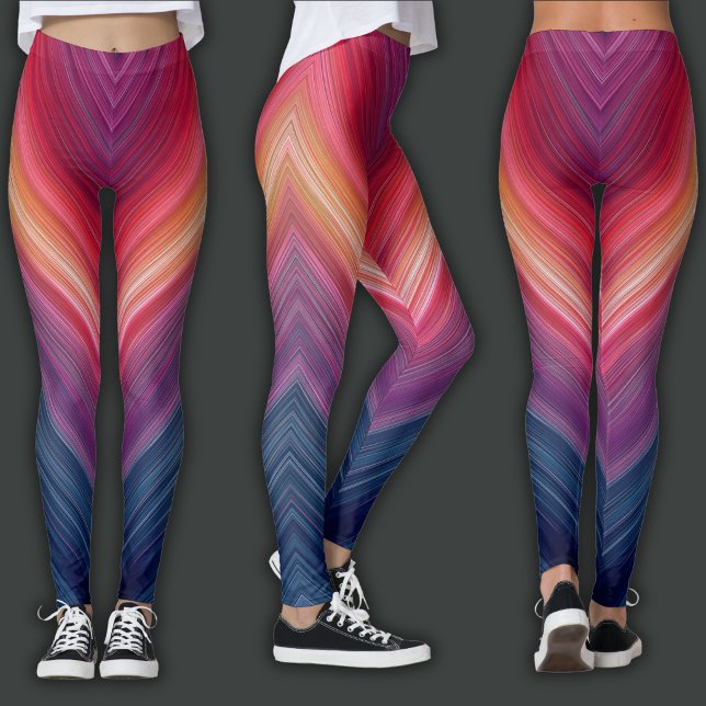 Legging Gradientes Abstratos | Linha Chevron (Criador carregado)