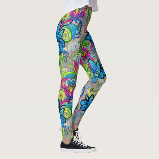 Legging Graffiti Flowers (Direita)