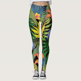 Legging Gráfico da Flor Tropical Hawaii Aloha