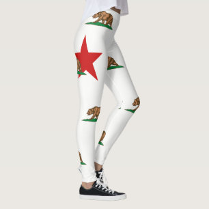 Legging Gráfico de Sinalizador Dinâmico do Estado da Calif