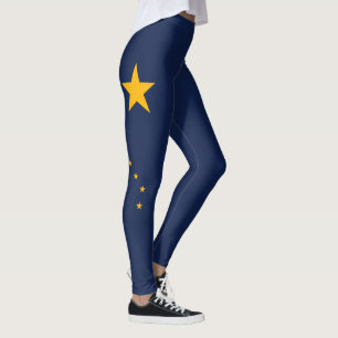 Legging Gráfico de Sinalizador Dinâmico do Estado do Alasc