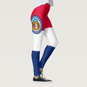 Legging Gráfico de Sinalizador Dinâmico do Estado do Mis