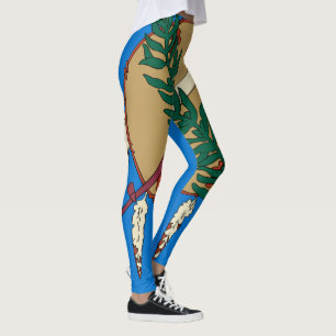 Legging Gráfico dinâmico da bandeira do estado de Oklaho
