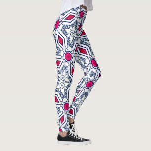 Legging Gráfico Geométrico Arte Brilhante