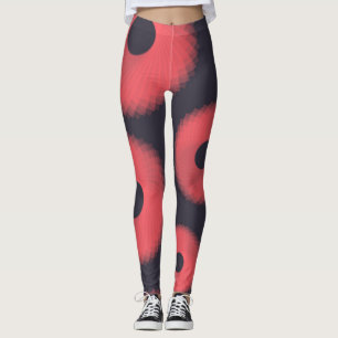 Legging Gráfico geométrico, vermelho, moderno, urbano, div