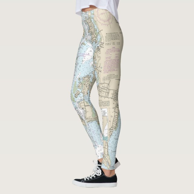 Legging Gráfico náutico Point Judith Harbor 13219 (Esquerda)