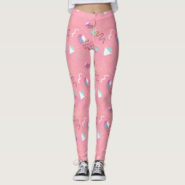 Legging Gráficos de retorno de imagem rosa divertido 1990s