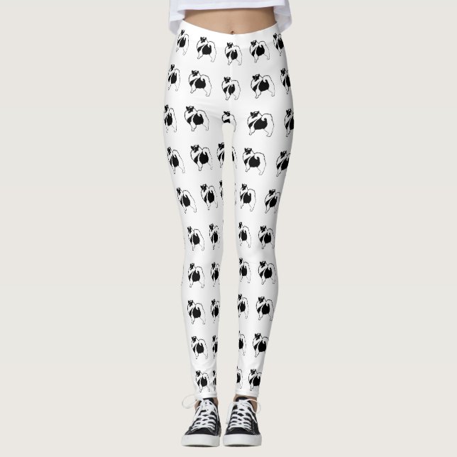 Legging Gráficos Keeshond - Arte de Cachorro Original (Frente)