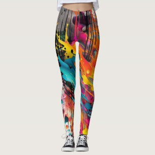 Legging Grafite de abertura do caos vívido