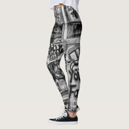 Legging Grafite Urban Street Black E White Grunge Art
