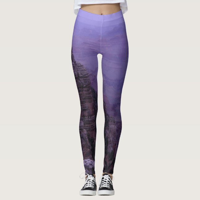 Legging Grand Canyon em caneleiras roxas (Frente)