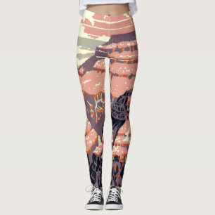Legging Grand Canyon Western Graphic Art American