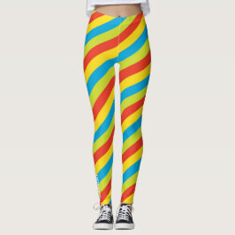 Legging Grande Energia do Circo: Listras Vibrantes Multico