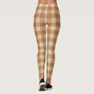 Legging Grande Xadrez castanha - Tartan Cute