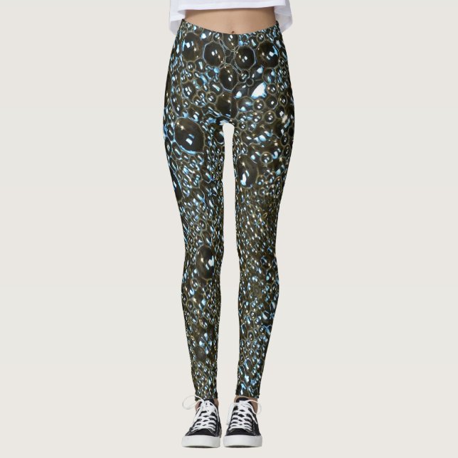 Legging Grandes bolhas molhadas de pernas para o ar (Frente)