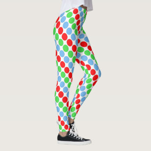 Legging Grandes bolinhas multicoloridas retrógradas aos se