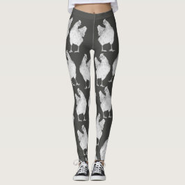 Legging Grandes galinhas no cinza - caneleiras