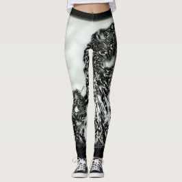 Legging Grandes Modelos de Gatos: Leopardo-da-Neve Magnifi