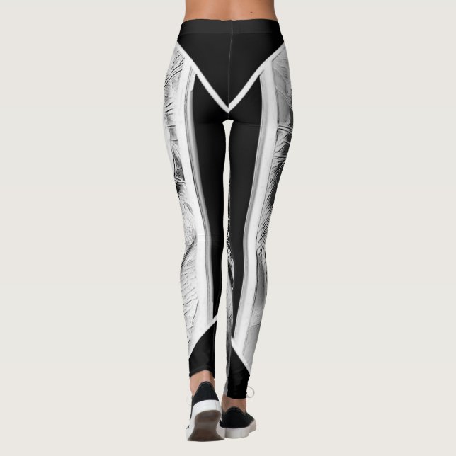 Legging Grandes Modelos de Gatos: Tigres Loucos 01-04 (Verso)
