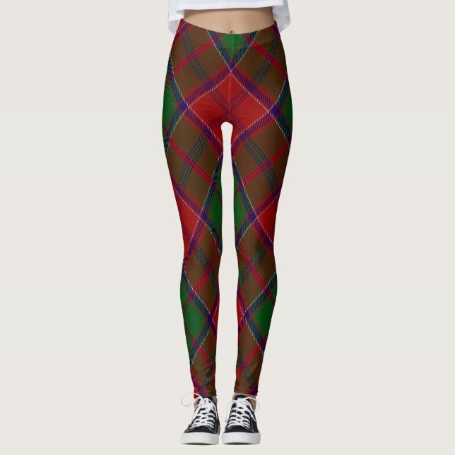 Legging Grant Clan Tartan Xadrez escocesa (Frente)