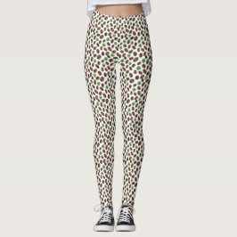 Legging Grãos de Café Irlandês e Trevos Design Divertido