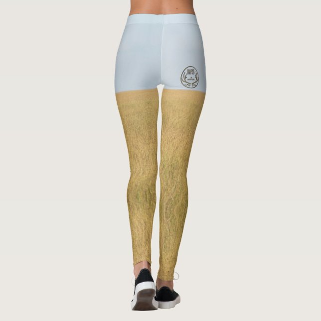 Legging Grass de Céu Azul Quente (Verso)