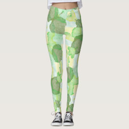 Legging Green abstract art Magical wallpaper