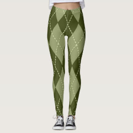Legging Green Argyle