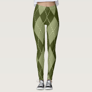 Legging Green Argyle