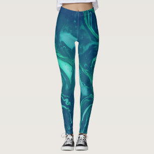 Legging Green Emerald Marble