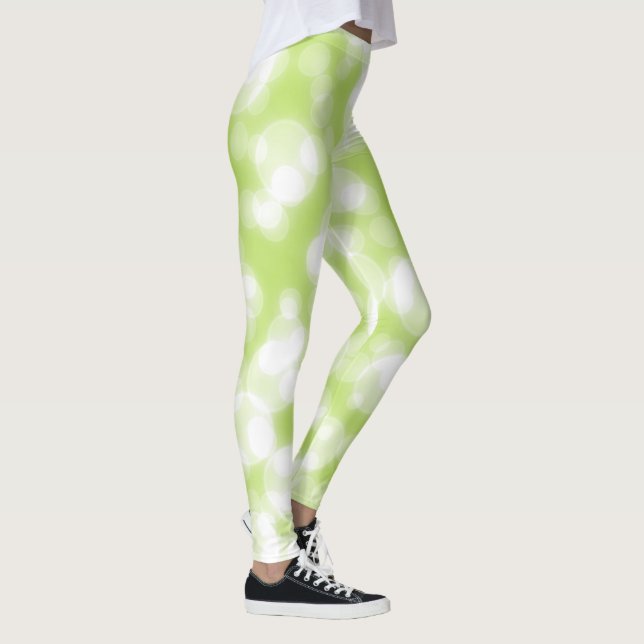 Legging Green Glitter Faux Foil Bokeh (Direita)