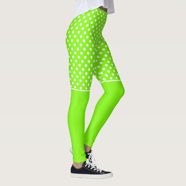 Legging green, white and green polka dots  (Direita)