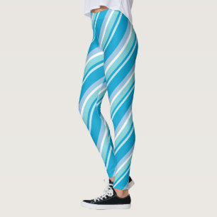 Legging Grelha Diagonal Azul Claro