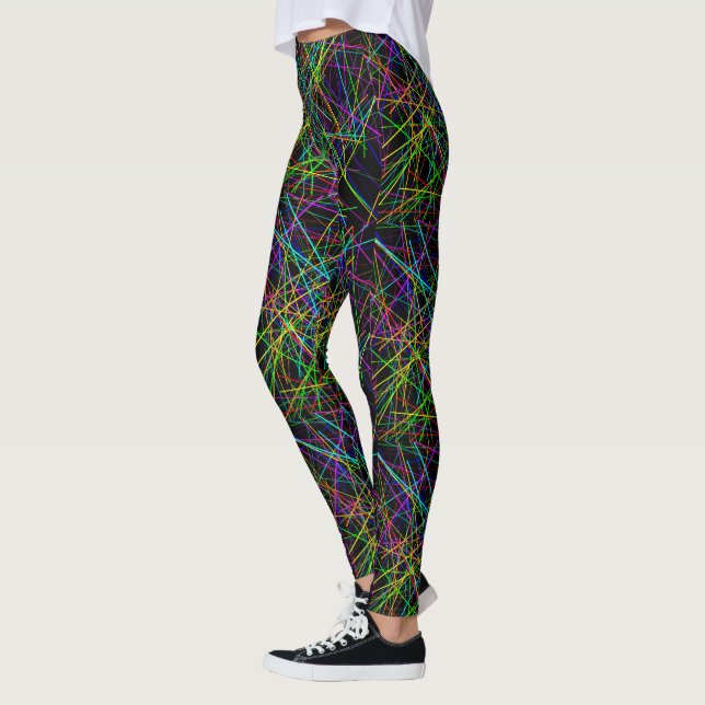 Legging Grelha Infinita Neon Crosshatch (Esquerda)