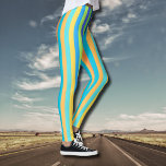 Legging Grelhas Clássicas Azuis e Laranja Arco-Íris<br><div class="desc">O padrão de listras do Arco-Íris Azul & Laranja é um padrão do passado, caracterizado por listras paralelas do Arco-Íris Azul & Laranja de várias larguras que são repetidas ao longo do padrão. Esse padrão se refere ao estilo clássico e é caracterizado por sutileza e elegância. As cores Blue &...</div>