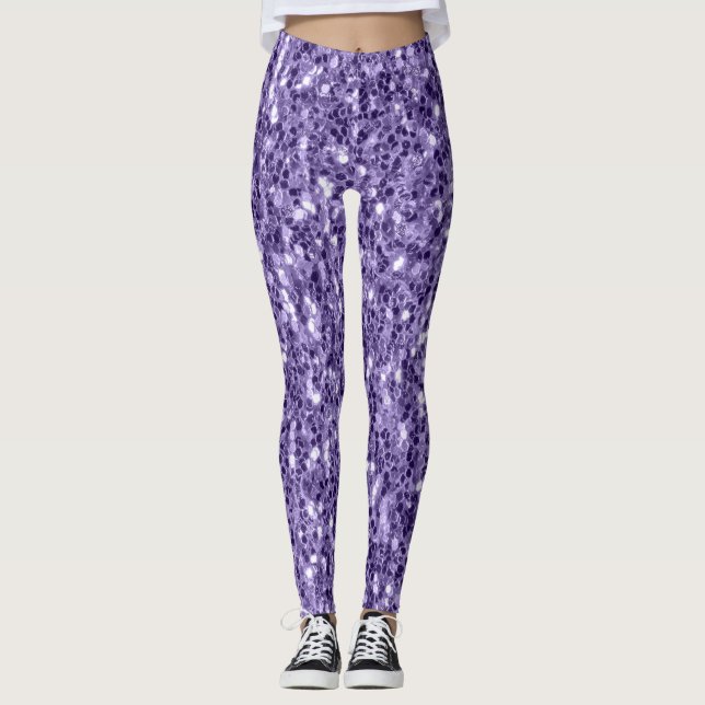 Legging Grelhas roxas ultra violetas (Frente)