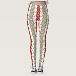 Legging Greve de Chevron Vermelho
