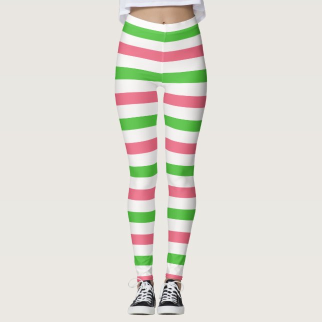Legging Greve de Figuras de Halloween de Bonecas Rosa, Ver (Frente)