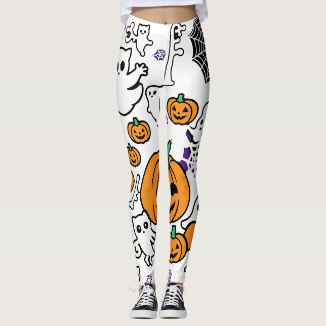 Legging Grim Reaper Ghost's Halloween Party: Bats and Spid (Frente)
