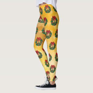 Legging Grinalda bonito do Natal do Chipmunk