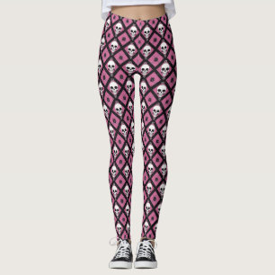 Legging Grito de Scull de Pinça de Halloween