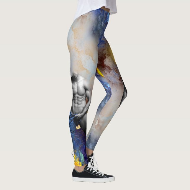 Legging grito do físico musculoso em tons de cinza do Slip (Direita)