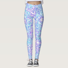 Legging Groovy Jewel Tone Retro Boho Trippy Hippie Marble