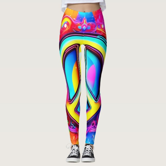 Legging Groovy Peace Vibes (Frente)