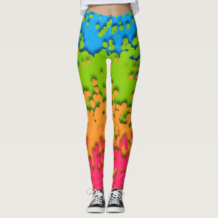 Legging Groovy Retro Bubble Trippy Funky Panromtic Pride