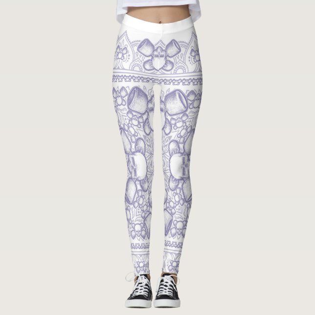 Legging GRRLS FRRST GRY PEDAÇOS DE skate (Frente)