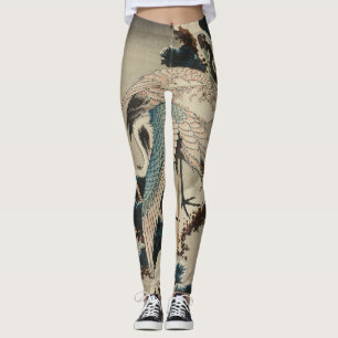 Legging Gruas em Pine Hokusai coberto de neve