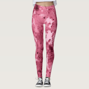 Legging Grunge abstrato de aquarela: padrão de camuflagem.